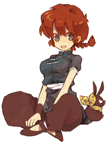 ranma-chan and p-chan (ranma 1/2) drawn by soto