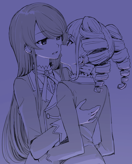todo yurika and shibuki ran (aikatsu!) drawn by yoban