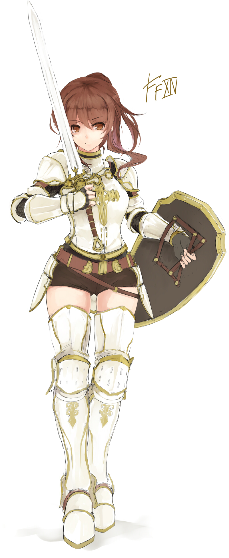 warrior of light (final fantasy and 1 more) drawn by nanahara_fuyuki