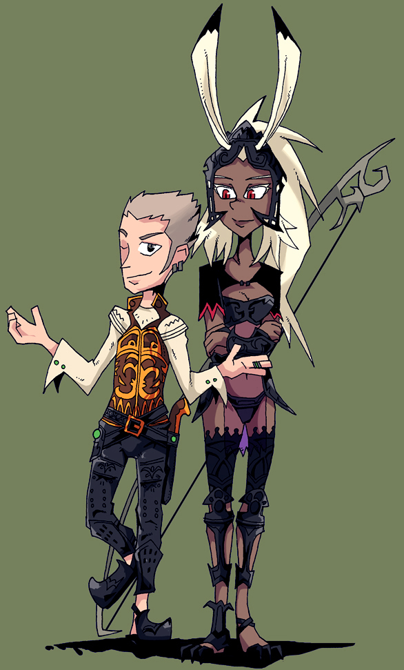 fran and balthier (final fantasy and 1 more) drawn by setz