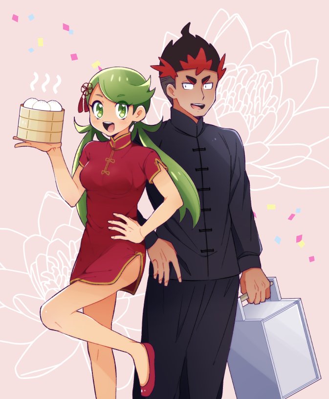 mallow and kiawe (pokemon and 1 more) drawn by jogurtti