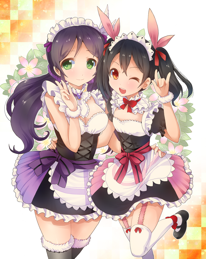 tojo nozomi and yazawa nico (love live! and 1 more) drawn by ratryu
