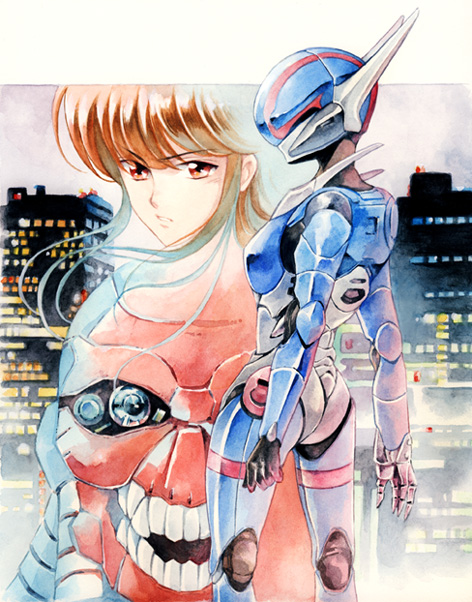 priscilla asagiri and boomer (bubblegum crisis) drawn by agahari