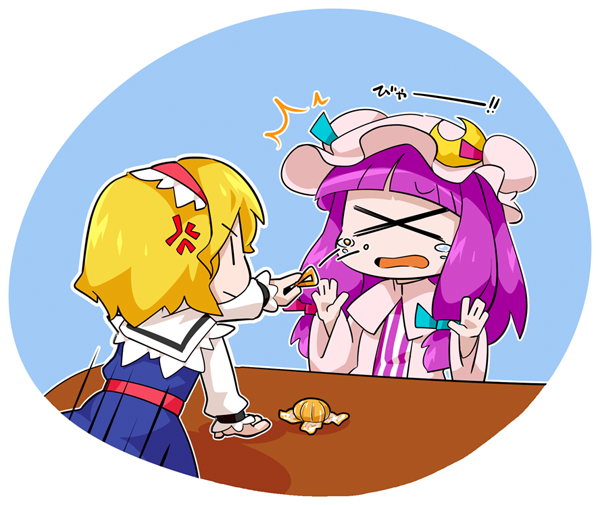 alice margatroid and patchouli knowledge (touhou) drawn by byourou