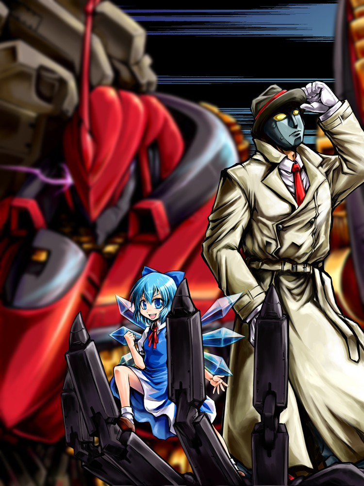 cirno, q, nineball, and nineball seraph (touhou and 4 more) drawn by inusurvivor