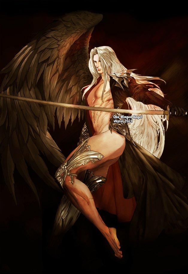 sephiroth (final fantasy and 1 more) drawn by vhyrel