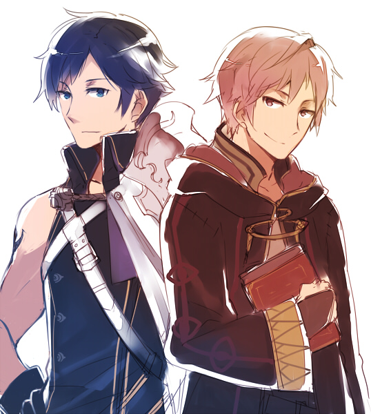 male robin and chrom (fire emblem and 1 more) drawn by hanokage