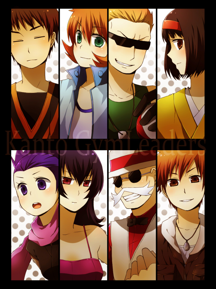 misty, blue oak, sabrina, erika, brock, and 3 more (pokemon and 1 more) drawn by ism21