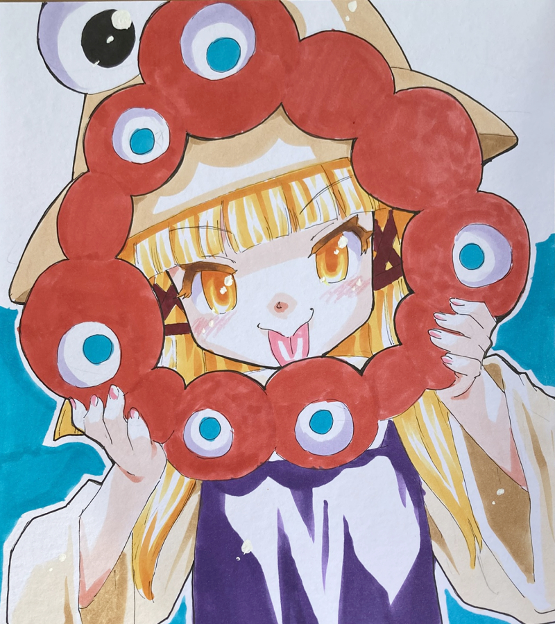moriya suwako and myaku-myaku (touhou and 2 more) drawn by mizuki_hitoshi