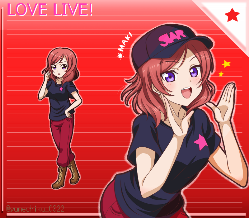nishikino maki (love live! and 1 more) drawn by yumechiku