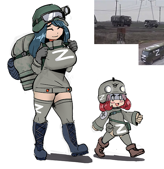 buhanka-chan and kamaz-chan (real life) drawn by drawfag