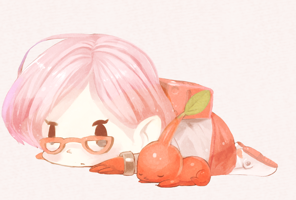 red pikmin and brittany (pikmin) drawn by b_spa_gyoreva