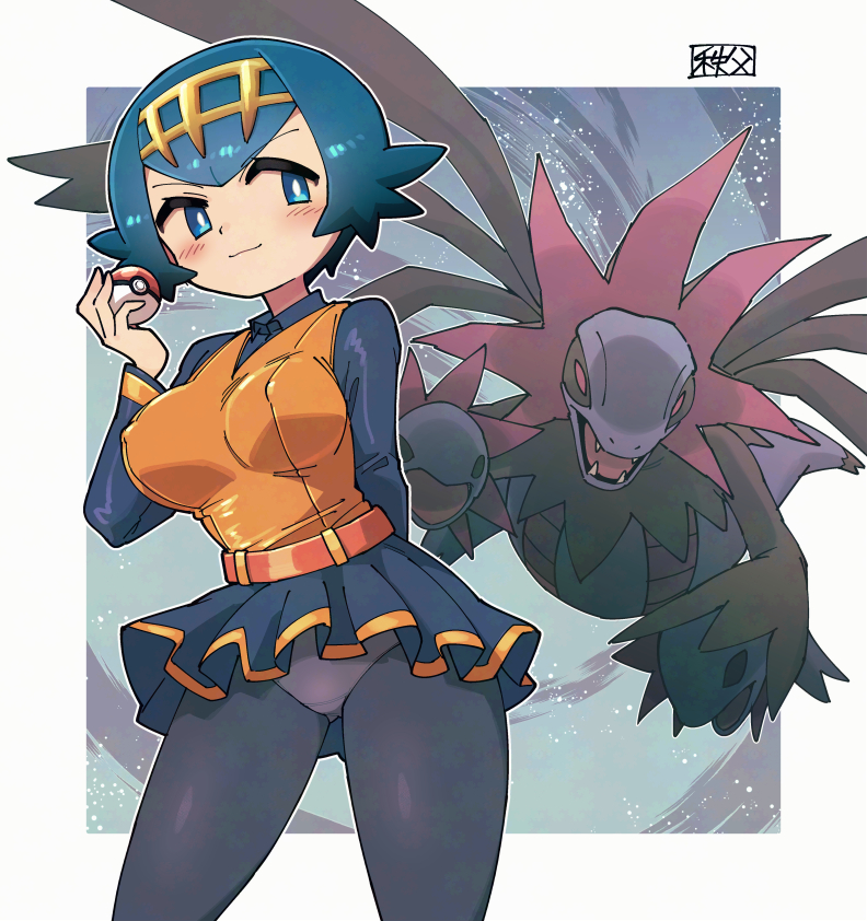 lana, hydreigon, and ace trainer (pokemon and 2 more) drawn by chichibu_(watson)