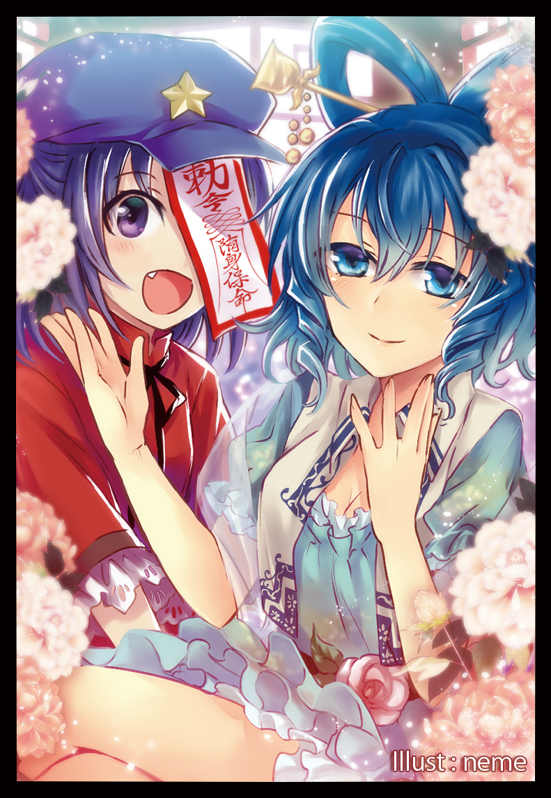kaku seiga and miyako yoshika (touhou) drawn by neme