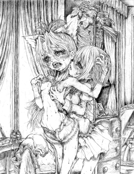 miki sayaka and sakura kyoko (mahou shoujo madoka magica) drawn by katzeh