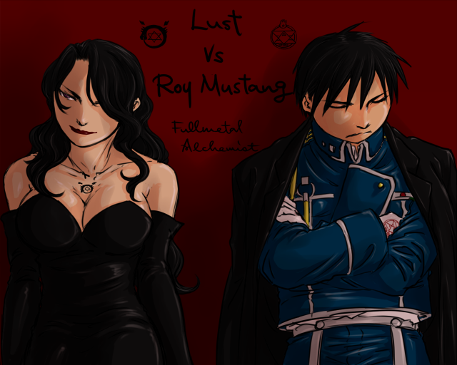 roy mustang and lust (fullmetal alchemist) drawn by cyocomoca