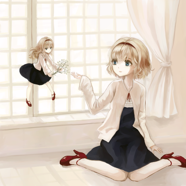 alice margatroid and shanghai doll (touhou) drawn by lispict