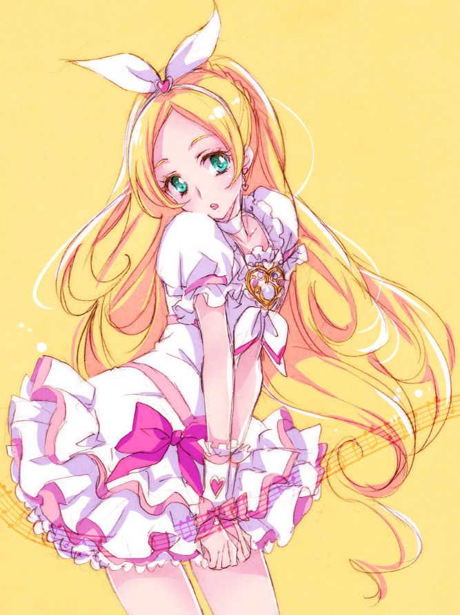 minamino kanade and cure rhythm (precure and 1 more) drawn by chiyo_(rotsurechiriha)