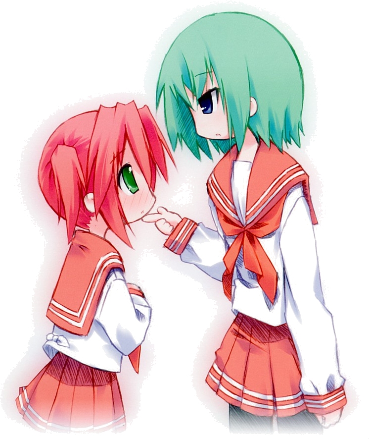 kobayakawa yutaka and iwasaki minami (lucky star) drawn by kuroba_u