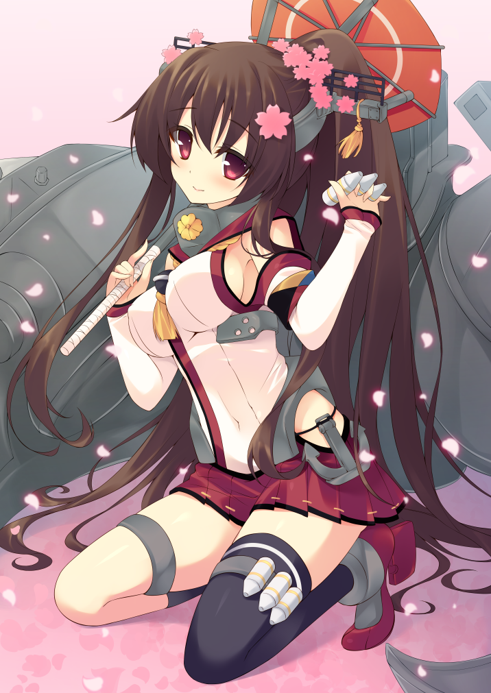 yamato (kantai collection) drawn by miko_(royal_milk)