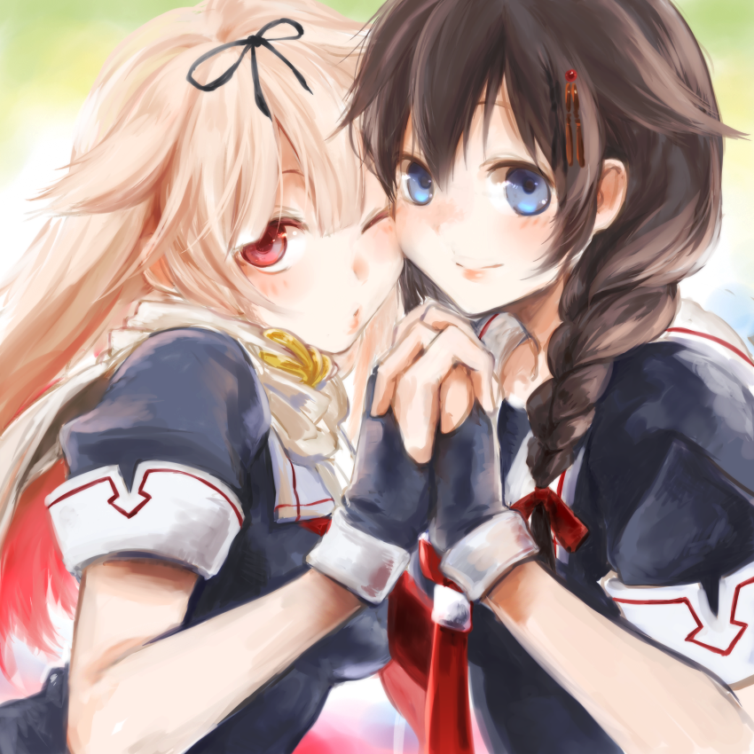 shigure, yuudachi, shigure kai ni, and yuudachi kai ni (kantai collection) drawn by mochi_mocchi