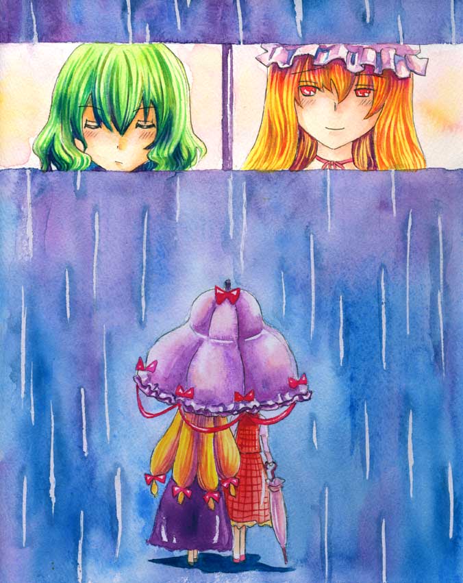 yakumo yukari and kazami yuuka (touhou) drawn by shiroaisa