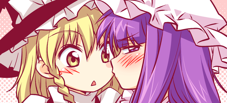 kirisame marisa and patchouli knowledge (touhou) drawn by sato-pon