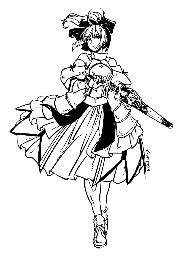 artoria pendragon and saber lily (fate and 2 more) drawn by kinuko_(kinucakes)