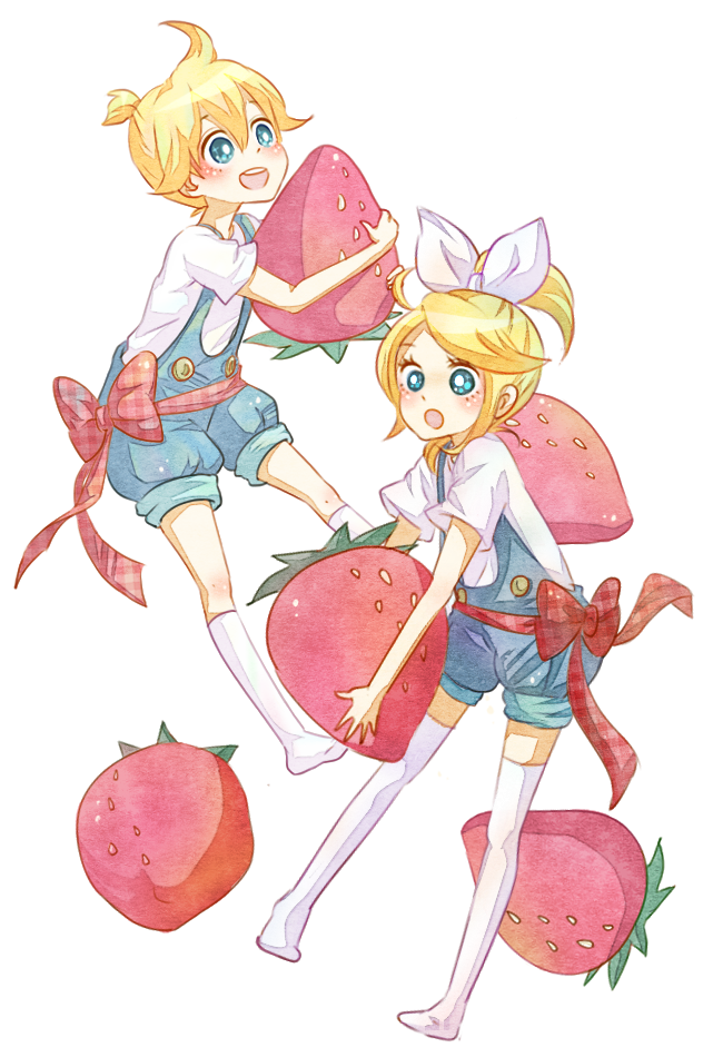 kagamine rin and kagamine len (vocaloid) drawn by poco24
