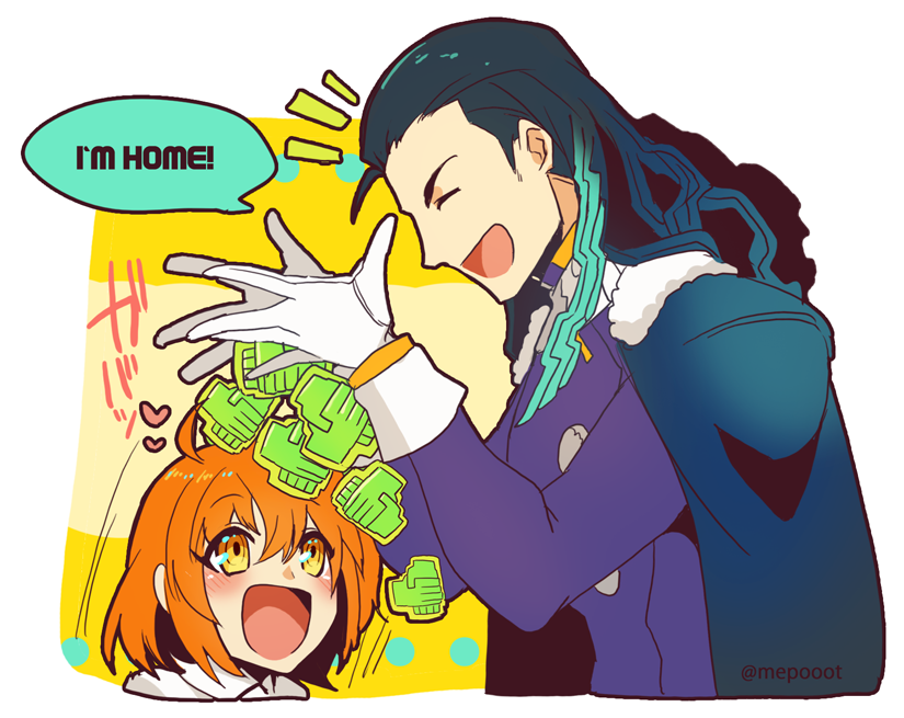 fujimaru ritsuka and nikola tesla (fate and 1 more) drawn by mepo_(raven0)