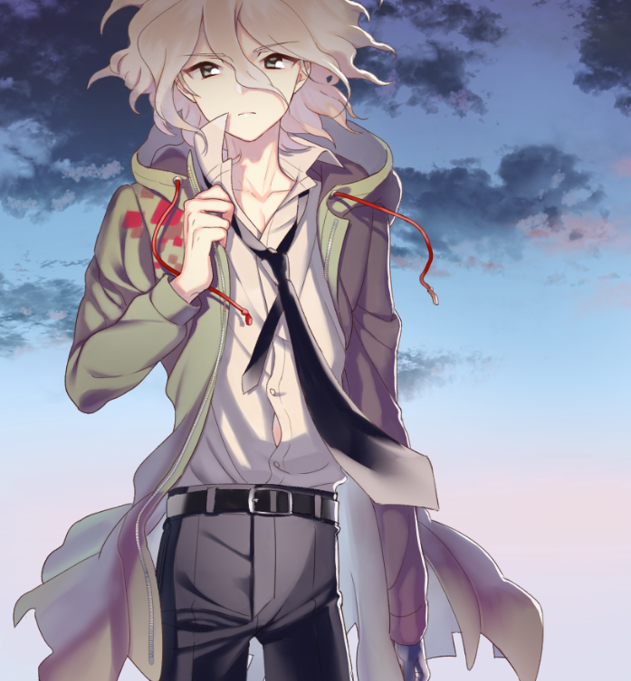 komaeda nagito (danganronpa and 1 more) drawn by shirakino