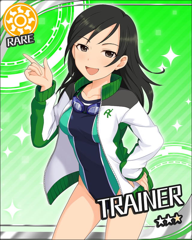 trainer and aoki mei (idolmaster and 1 more)