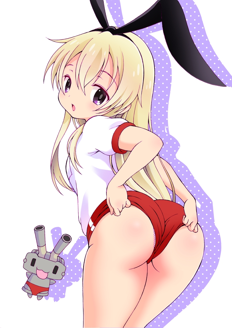 shimakaze and rensouhou-chan (kantai collection) drawn by hogeroh