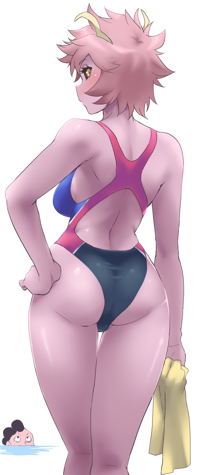 ashido mina and mineta minoru (boku no hero academia) drawn by minakami_(flyingman555)