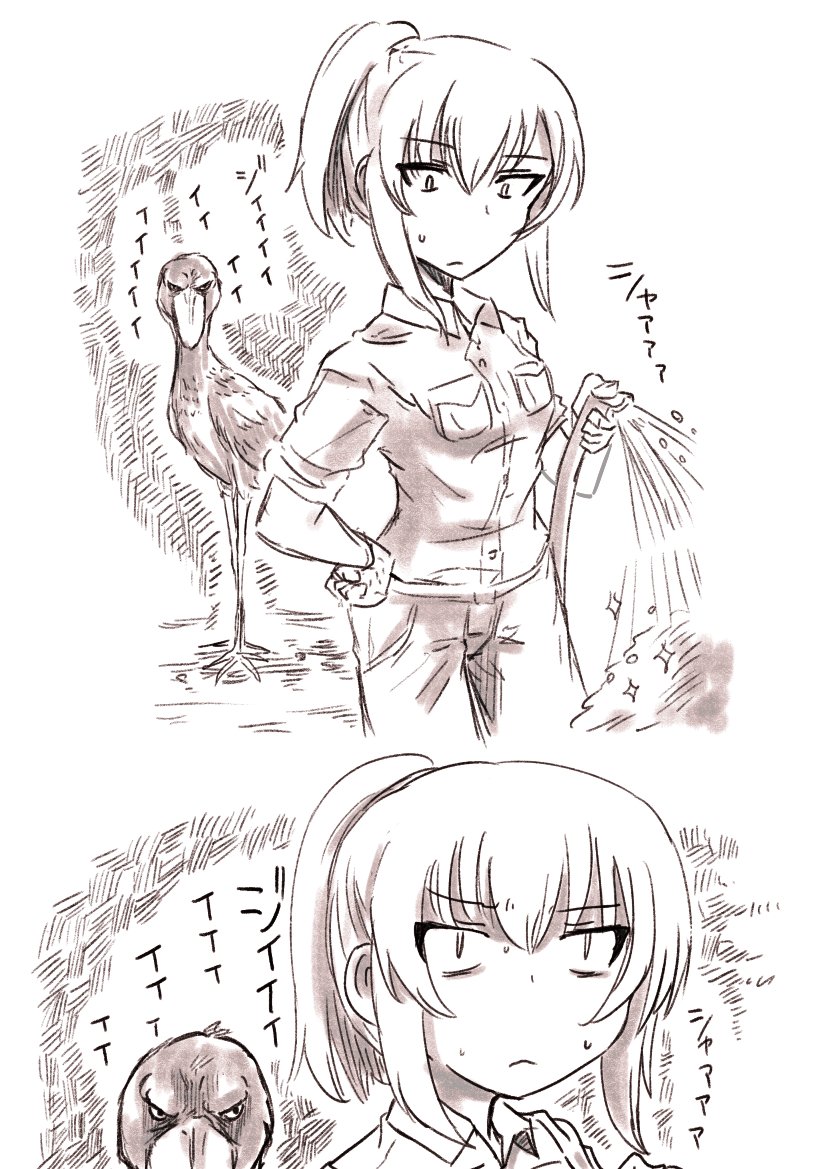 itsumi erika (girls und panzer) drawn by bob_(you-u-kai)