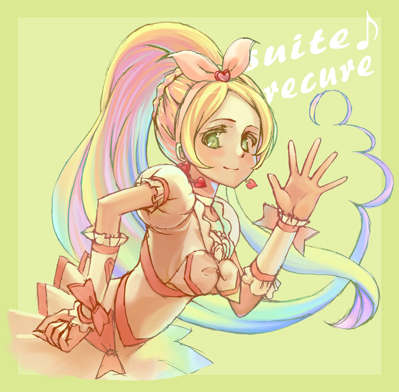minamino kanade and cure rhythm (precure and 1 more) drawn by potepote