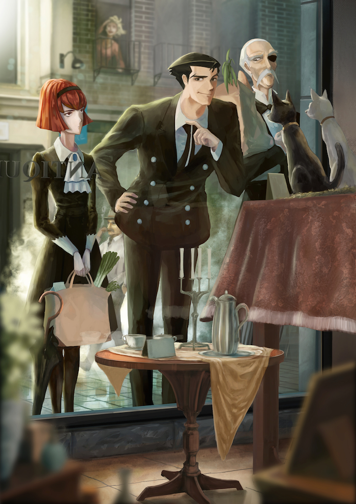 r dorothy wayneright, roger smith, and norman burg (the big o) drawn by kongosp