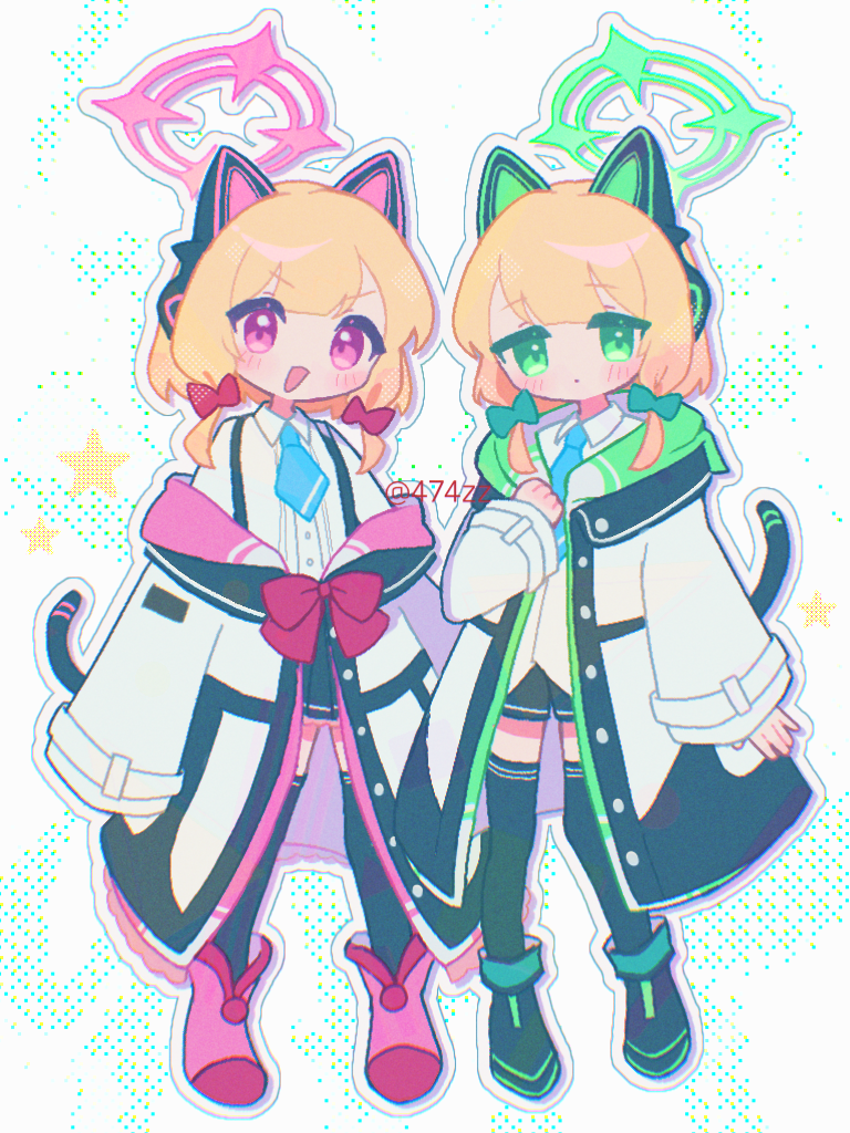 momoi and midori (blue archive) drawn by anzen_robo_(474zz)
