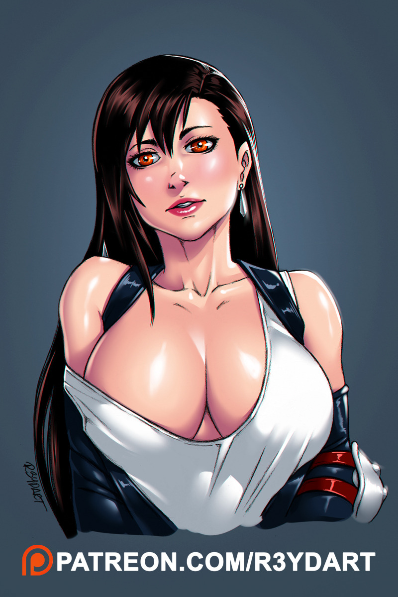 tifa lockhart (final fantasy and 1 more) drawn by r3ydart