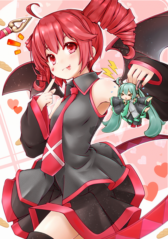 hatsune miku and kasane teto (vocaloid and 1 more) drawn by akino_coto