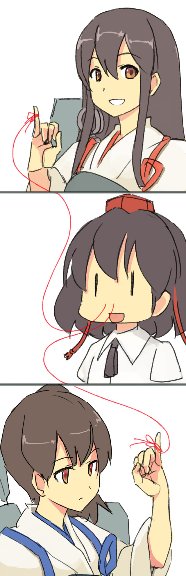shameimaru aya, kaga, and akagi (touhou and 1 more) drawn by seo_tatsuya