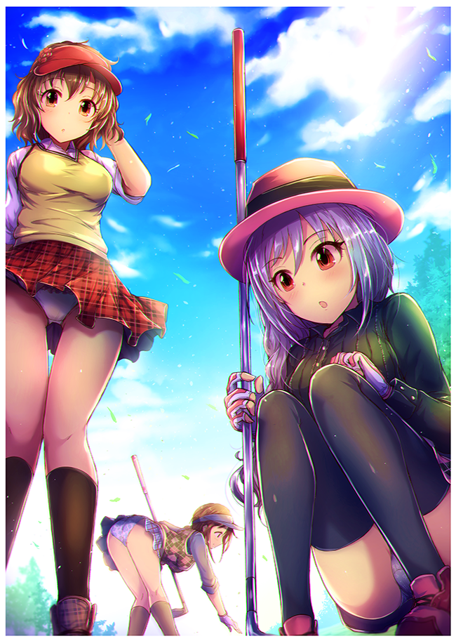 kanzaki ranko, mifune miyu, and namiki meiko (idolmaster and 1 more) drawn by kara_(color)
