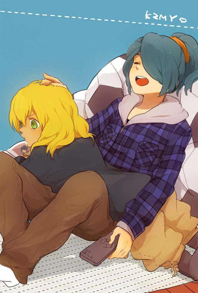 kazemaru ichirouta and miyasaka ryou (inazuma eleven) drawn by tomo_(sjim)