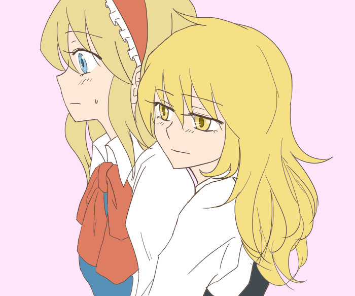 kirisame marisa and alice margatroid (touhou) drawn by nip_to_chip
