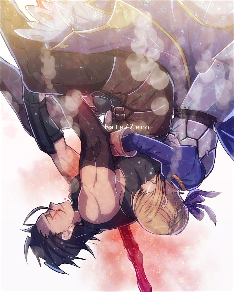 artoria pendragon, saber, and diarmuid ua duibhne (fate and 1 more) drawn by mika_(1020mk)