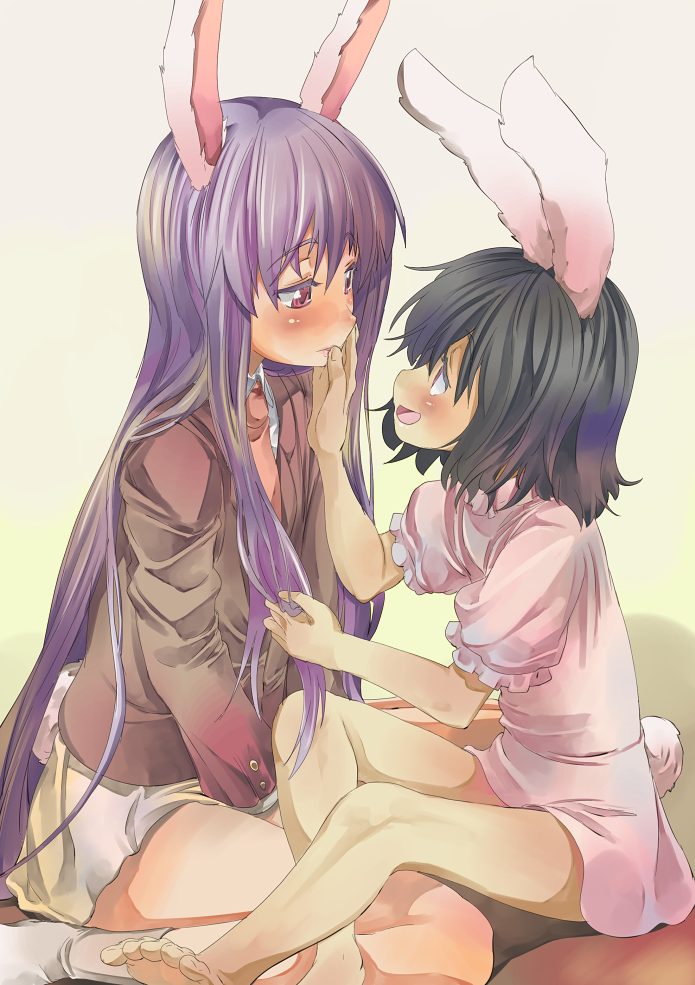 reisen udongein inaba and inaba tewi (touhou) drawn by yohane