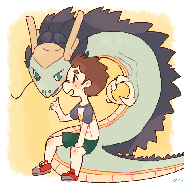 seiryuu and katou kouichi (youkai watch) drawn by chiyoko_(oman1229)