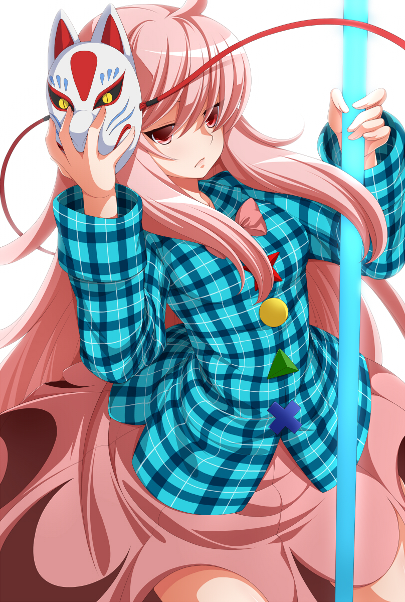 hata no kokoro (touhou) drawn by eichi_yuu