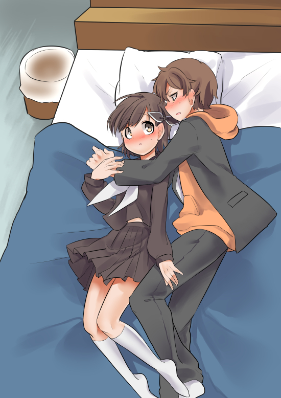 himekawa koyuki and kishibe souta (mahou shoujo ikusei keikaku and 1 more) drawn by kouji_(kari)