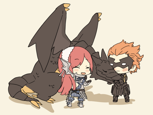 cherche, gerome, and minerva (fire emblem and 1 more) drawn by ai-wa